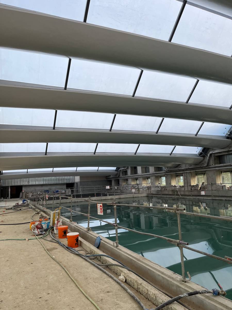 Climatisation VRV Daikin réversible des bureaux du stade nautique de Talence